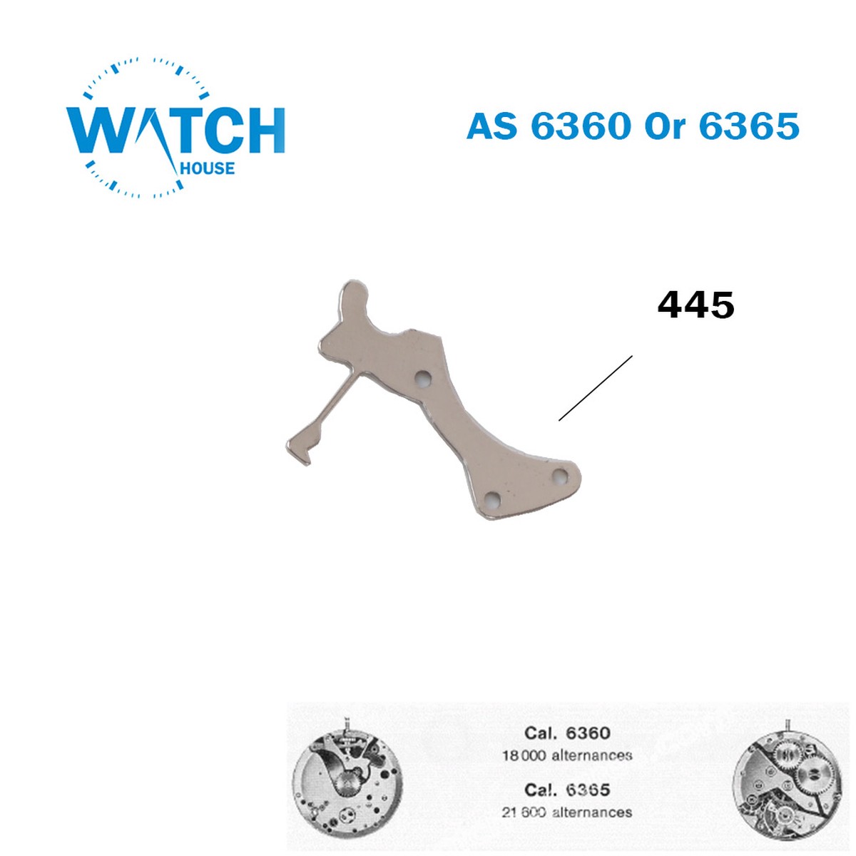 1 PCS Setting Lever Spring AS 6360 / 6365 (Part 445)  Premium Swiss Watch Repair Component