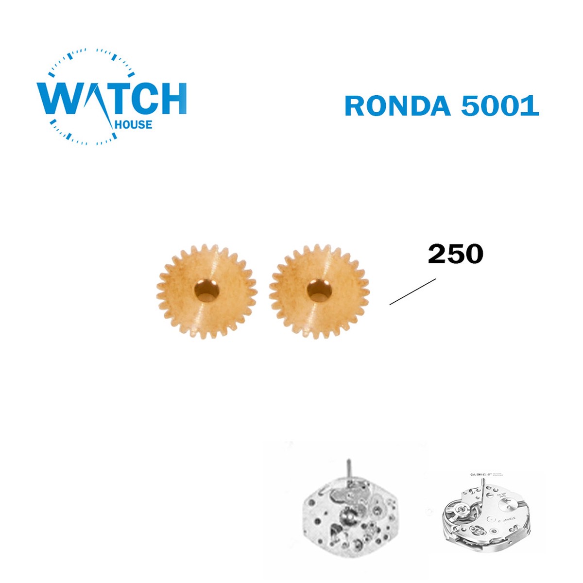 2 PCS Hour Wheel for RONDA 5001 (Part 250)  Swiss Watch Spare Component