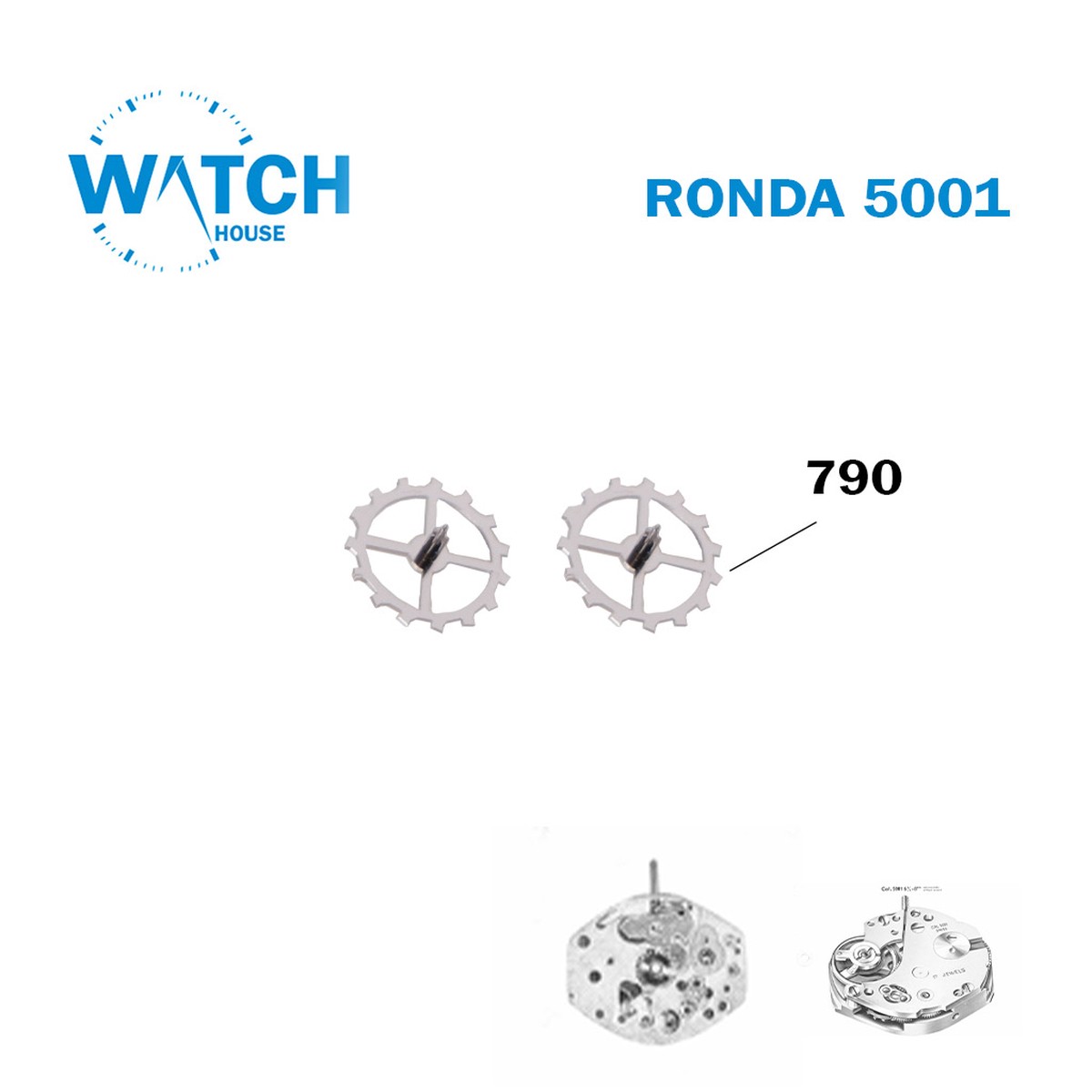 2 PCS Pin Escape Wheel for RONDA 5001 (Part 790)  Swiss Watch Spare Component