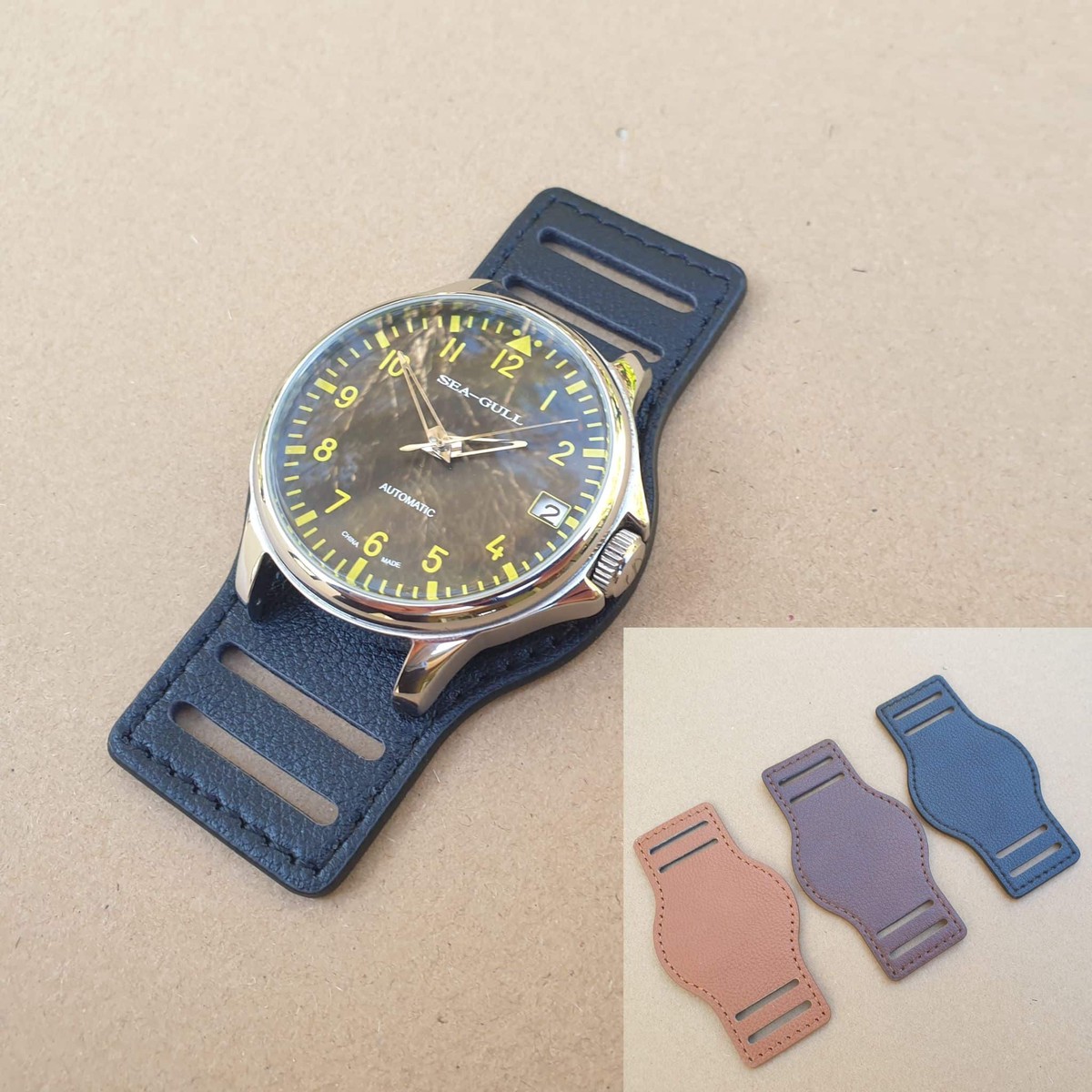 Leather Bund  Cuff for Watch