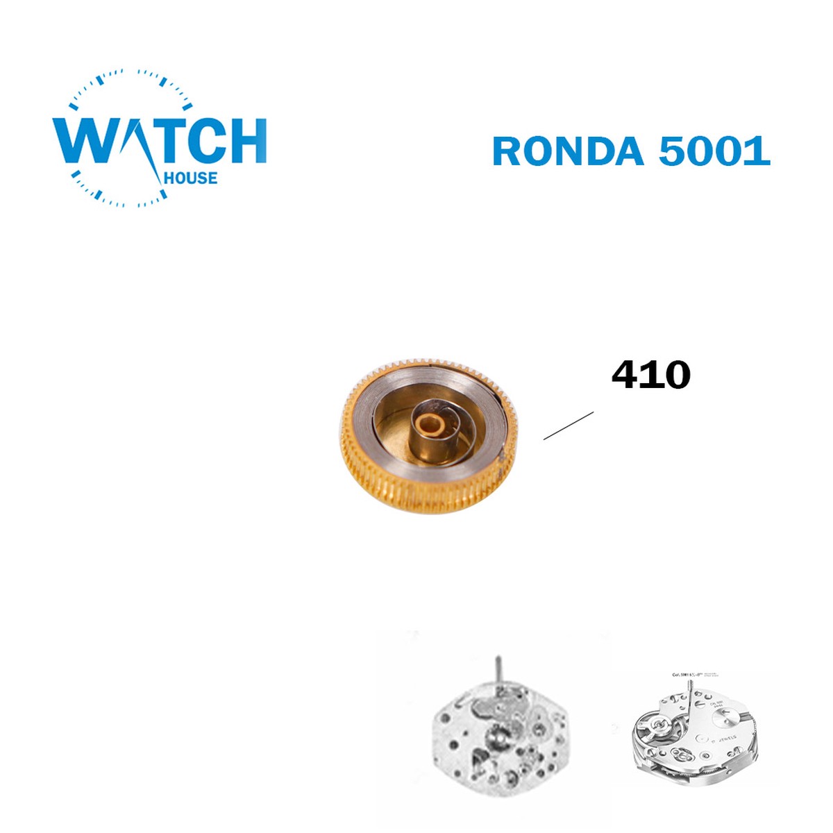 Winding Pinion for RONDA 5001 (Part 410)  Swiss Watch Spare Component