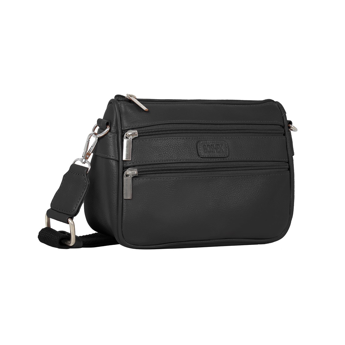Boshek Black Color Genuine Leather Sling bag for Women FL65