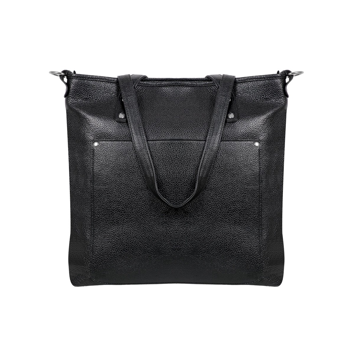Boshek Black Stylish Genuine Leather Tote  Handbag for Women