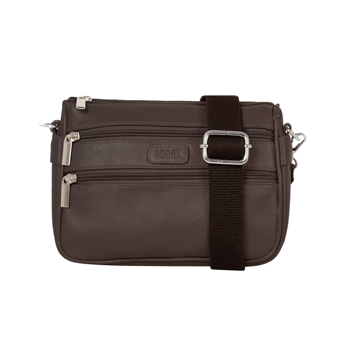Boshek Brown Color Genuine Leather Siling bag for Women FL65
